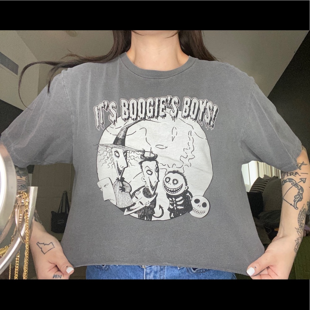 Cropped Nightmare Before Christmas Tee